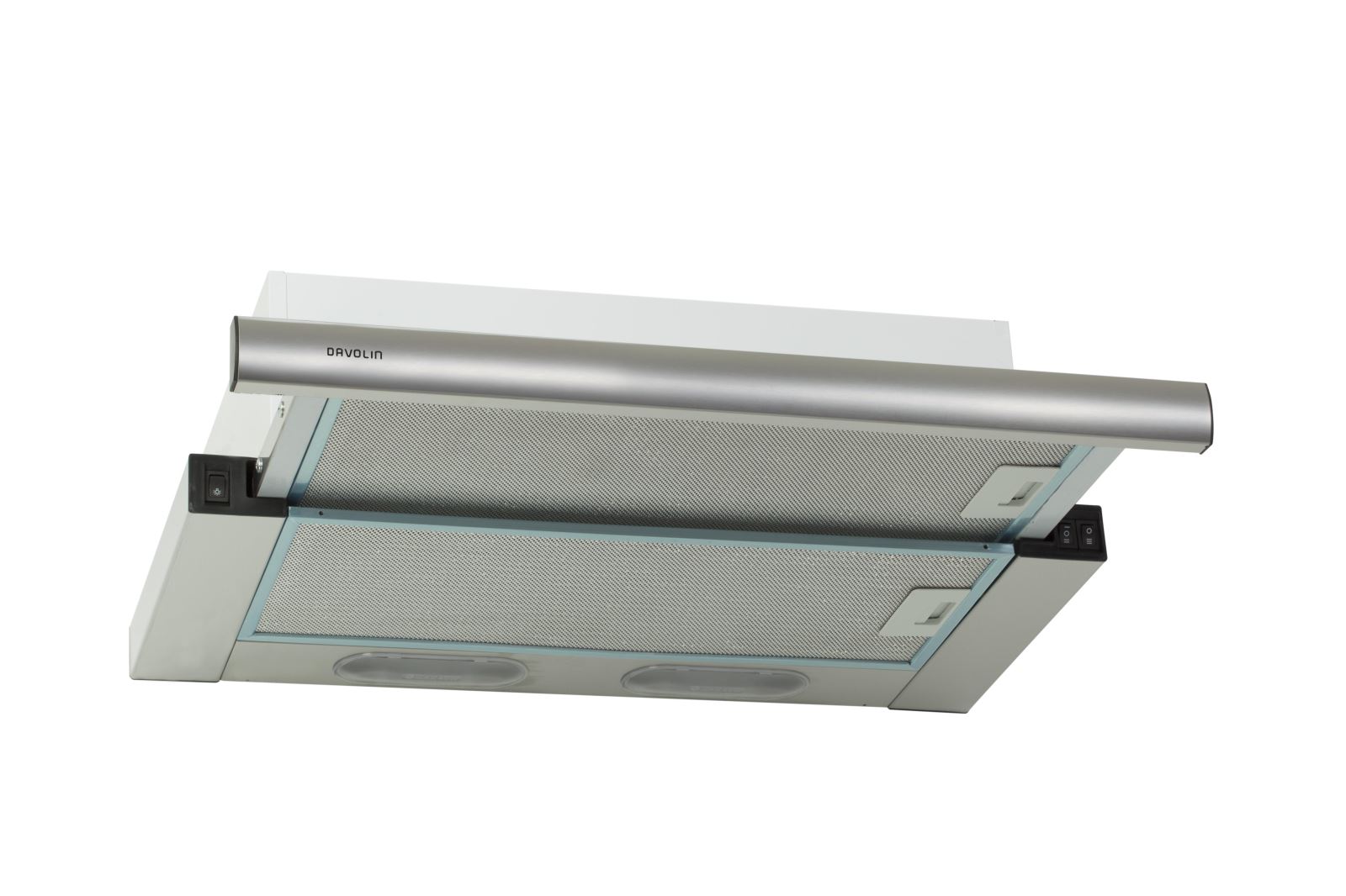 DAVOLINE TELESCOPIC HOOD ESSE PLUS, 60 CM, GREY/INOX, 1 MOTOR, LED, GARANCIJA 5 GODINA, CEKOVIMA NA 6 MESECI