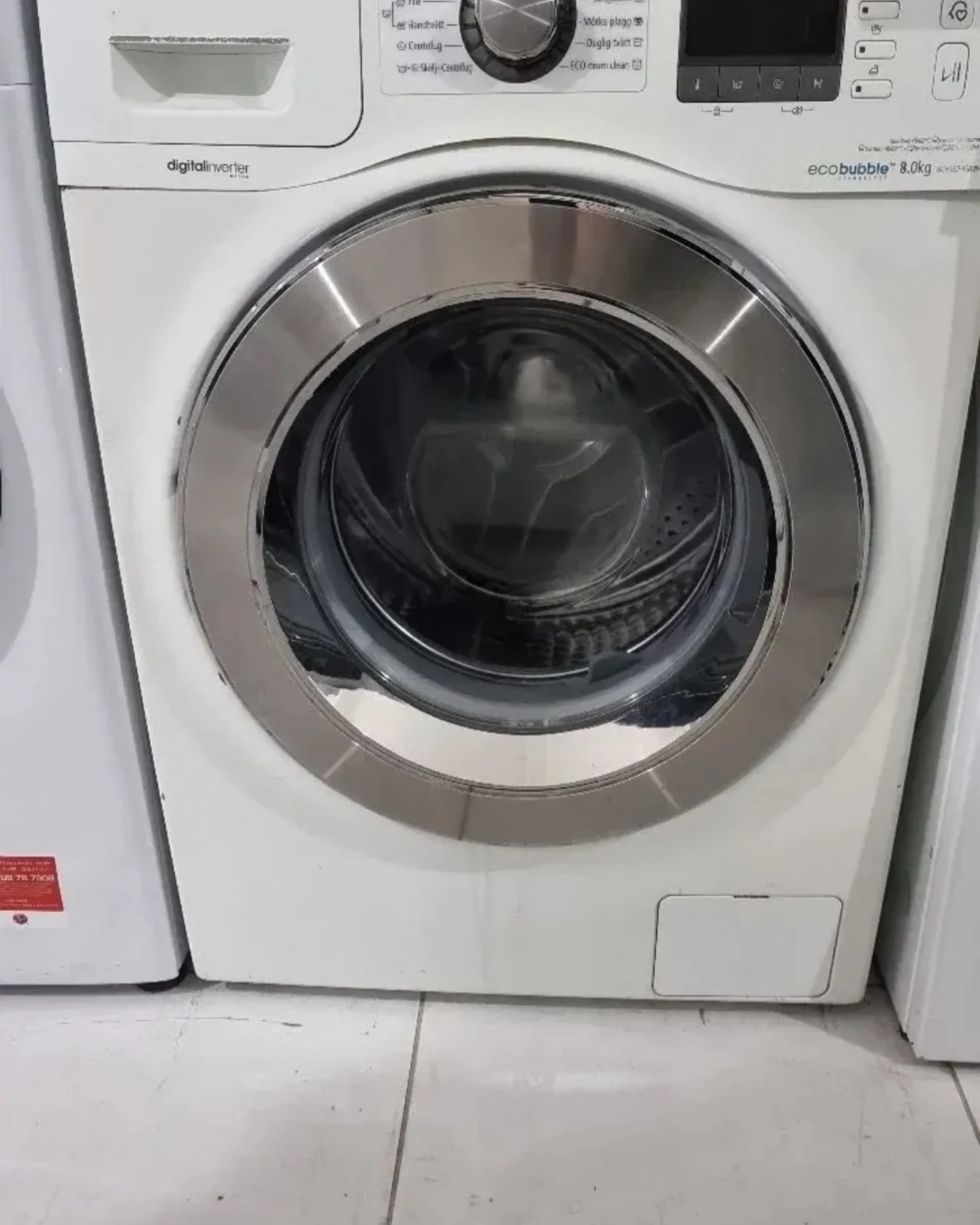 "Samsung - eco bubble", polovna ves masina, 8kg, 1200 obrtaja, napuknut cosak, garancija 6 meseci, prevoz ukljucen u cenu