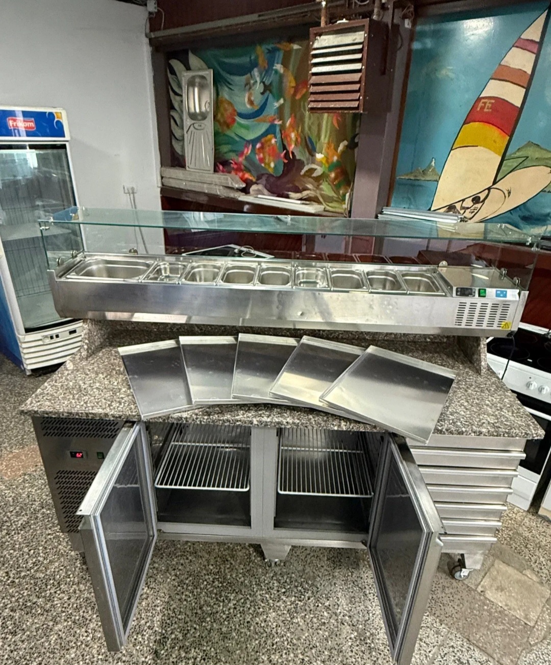 PIZZA STO MERMER, 60x40, Salatara Staklena za priloge, EXTRA