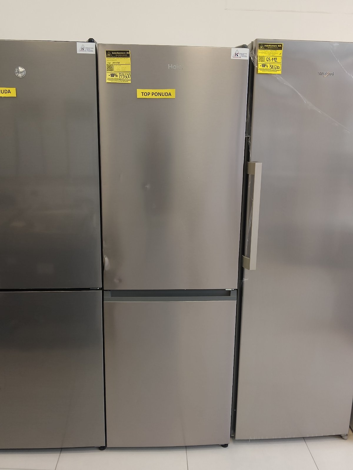 Nov kombinovani frizider "Haier", sa estetskim ostecenjima, 340 l, Total No Frost, Inverter, 185 cm, Inox, garancija 25 meseci, prevoz ukljucen u cenu