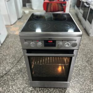 "AEG", GERMANY, polovan inox sporet, 50cm, Turbo, mono, upadajući dugmići, prevoz ukljucen u cenu